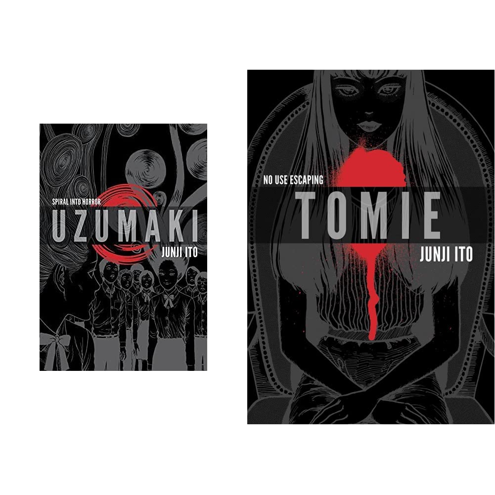 Uzumaki (3-in-1 Deluxe Edition): Includes vols. 1, 2 & 3 (Junji Ito) + Tomie: Complete Deluxe Edition (Junji Ito) (Set of 2 Books) by Junji Ito