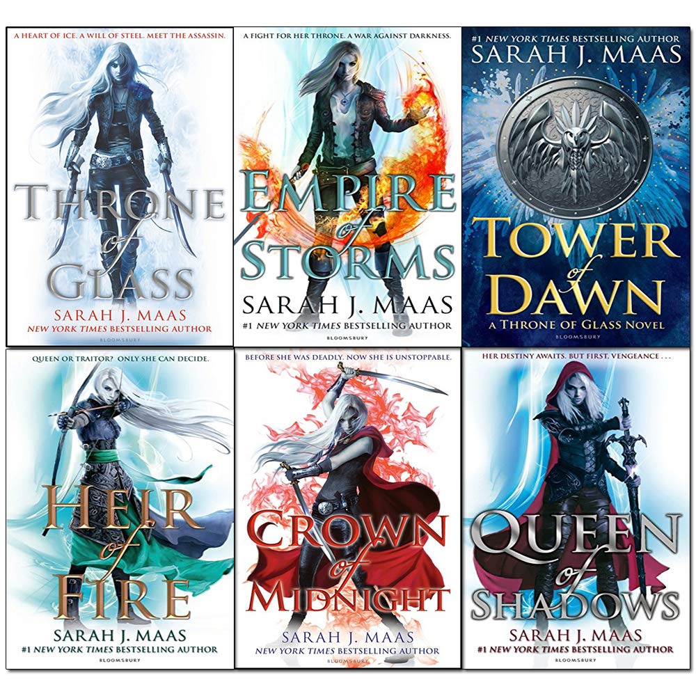 Throne of glass series sarah j maas 6 books collection set by Sarah J. Maas bookset
