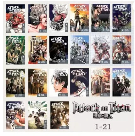 Attack On Titan, Manga Combo, Vol. 1-21 set ( Isayama Hajime)
