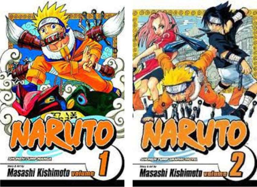 2 Manga Book Set Naruto Vol. 01 + Naruto Vol. 02 (Paperback) - Masashi Kishimoto
