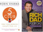 2 BOOK SET Rich Dad Poor Dad + The 5 AM Club
