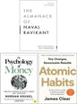 3 Book Set Collection Atomic Habits + The Almanack Of Naval Ravikant + The Psychology of Money