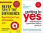 2 book set Getting to Yes + Never Split the Difference