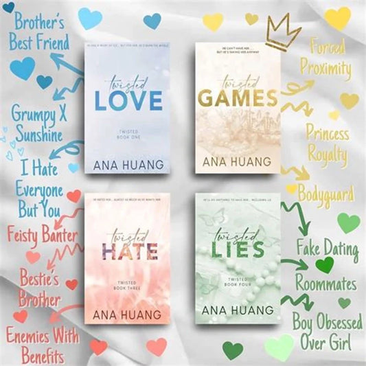Anu huang Twisted 4 Book Set : Twisted love, Twisted Games, Twisted Hate, Twisted Lies