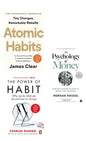 3 Books Set Collection Atomic Habits + The Psychology of Money + The Power of Habit