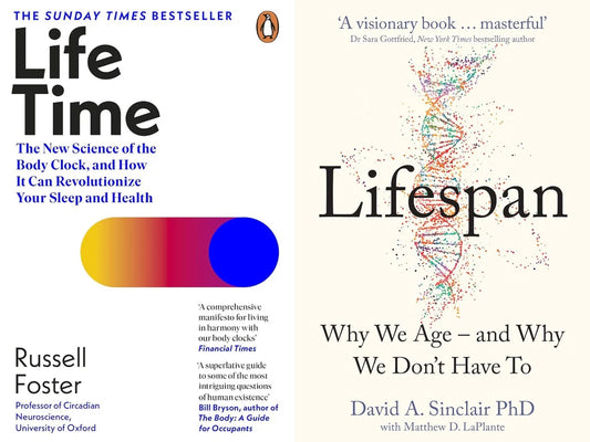 Lifespan by David A. Sinclair and Lifetime by Russell Foste (Combo)